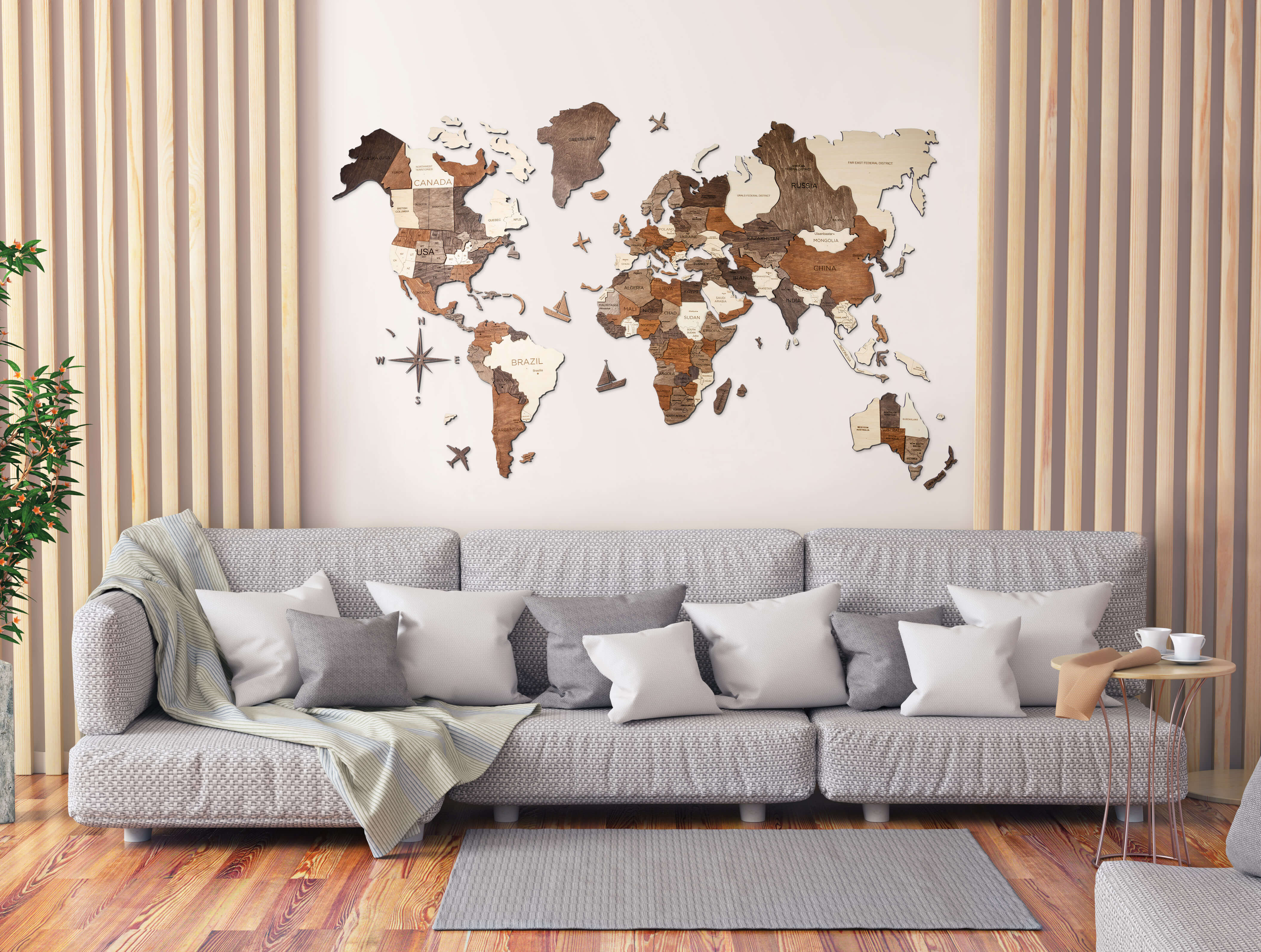 Wooden Decor as a New Interior Design Trend | Wooden World Map
