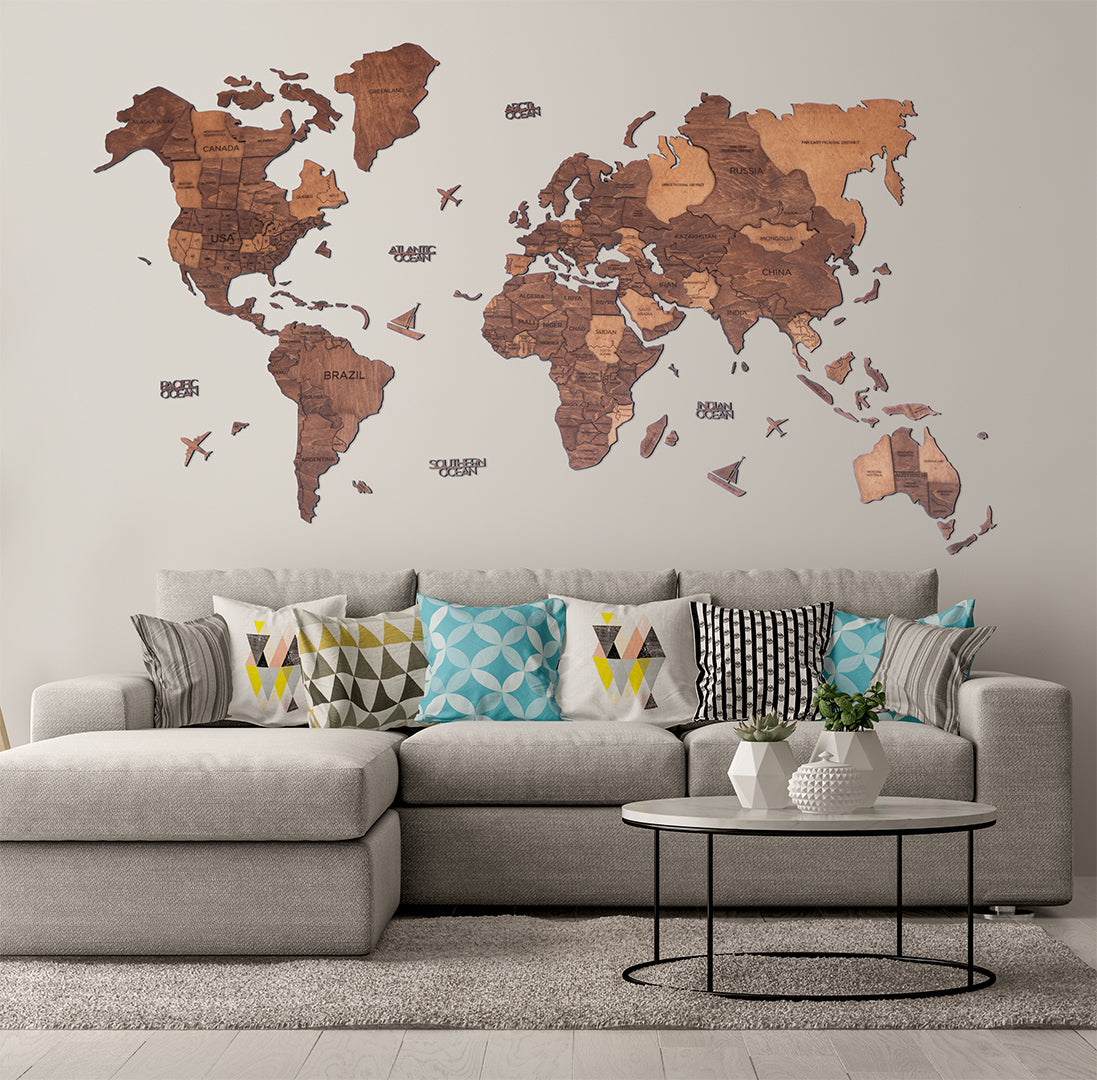  World map, World map wall art, World map wall decor, Map of the  world, Large world map, World wall map, Wooden world map, Wood map, Mapa  mundi para pared,Wall map of