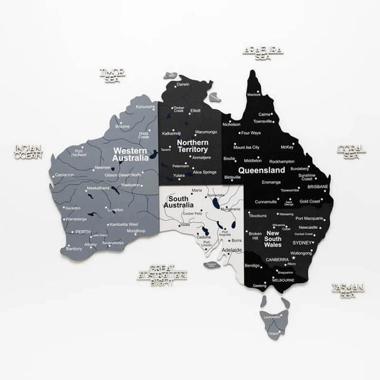 3D Wooden Map - Australia - Nordik