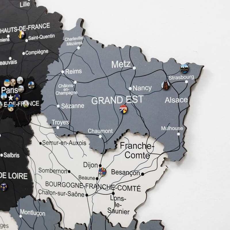 3D Wooden Map - France - Nordik