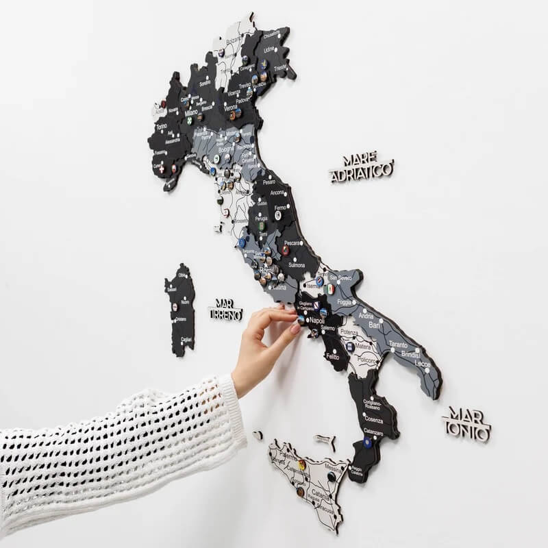 3D Wooden Map - Italy- Nordik