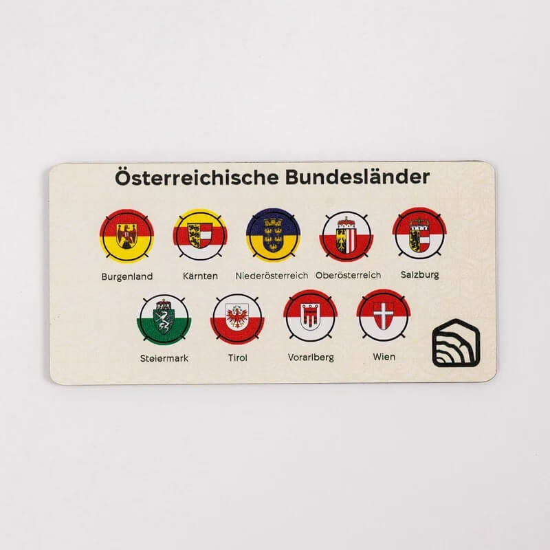 Austria Flag Marker for Your Wooden Map