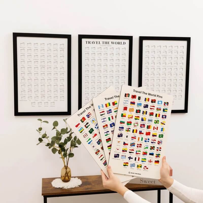 Framed Travel Counter - Around the World