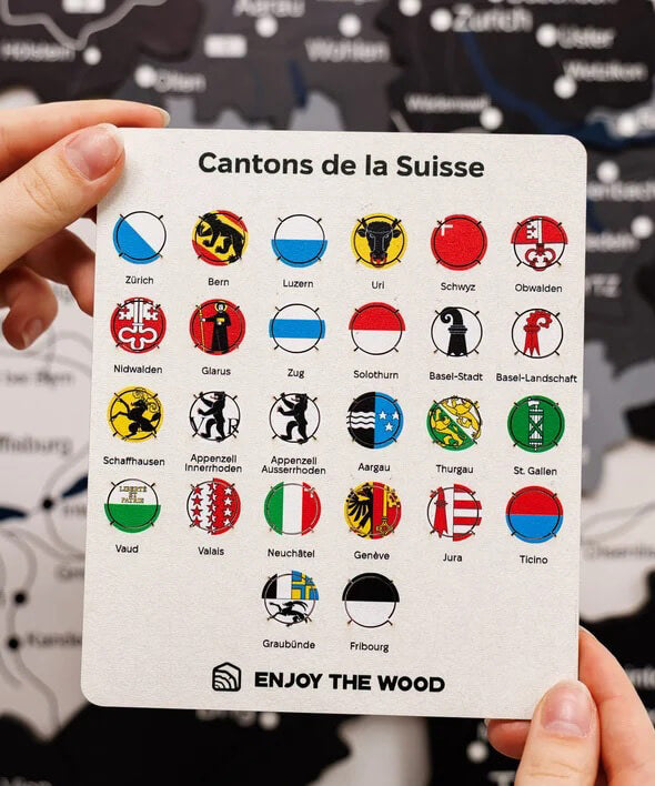 Switzerland Flag Marker for Your Wooden Map