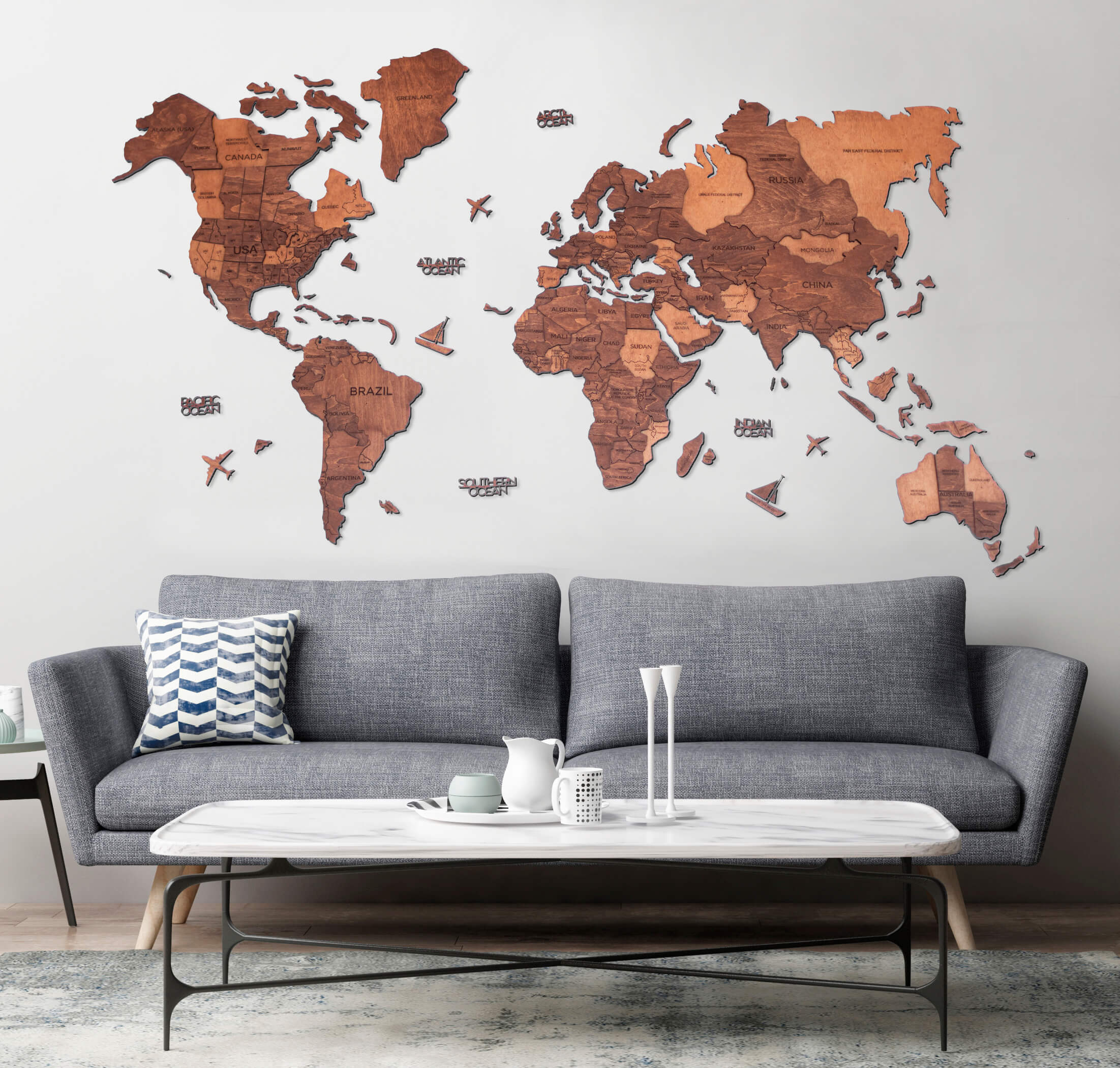 Travel Corner Design Ideas & Tips (Pt. 2) | Wooden World Map