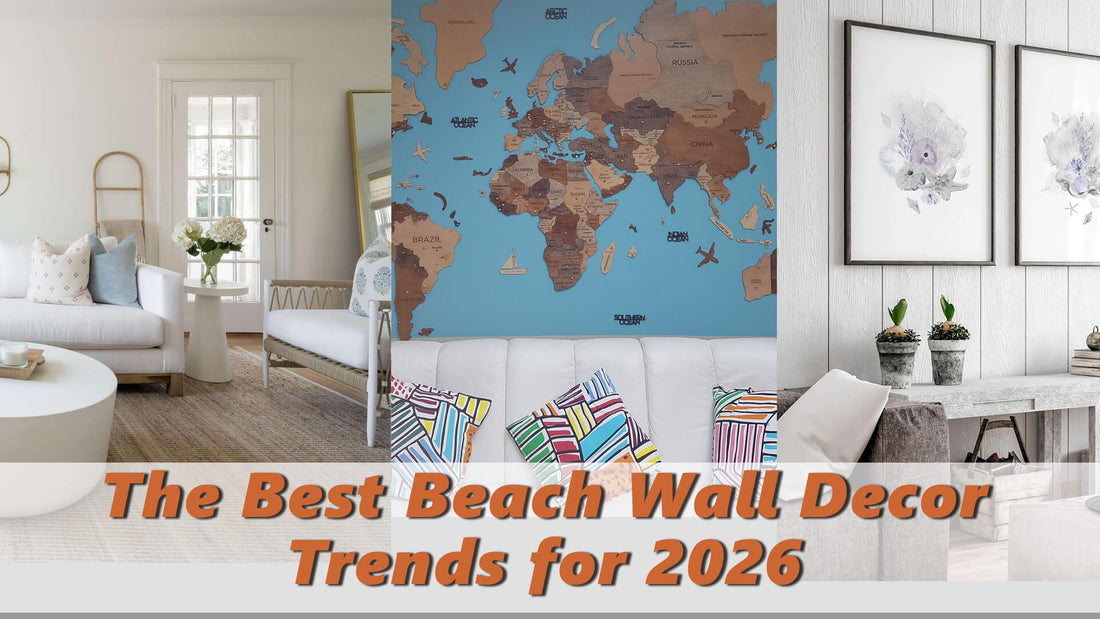Wooden World Map Beach Wall Decor Trends