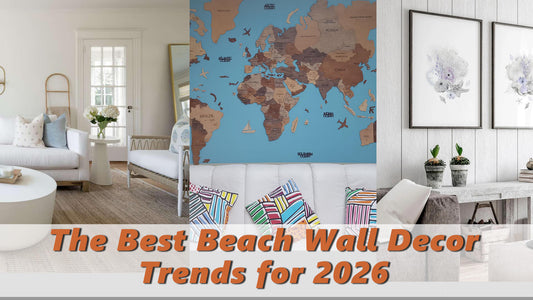 Wooden World Map Beach Wall Decor Trends