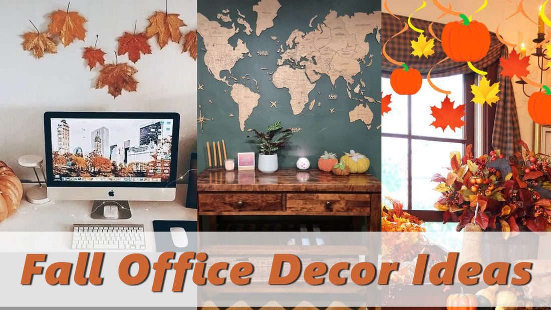 Wooden World Map Fall Office Decor