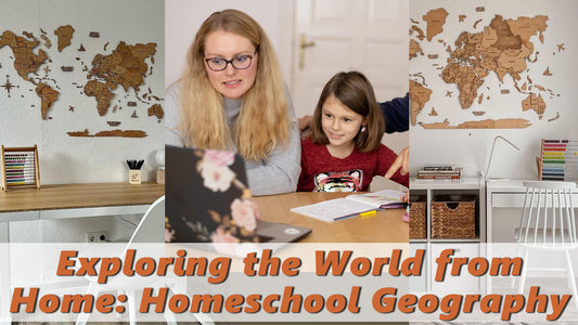 Wooden World Map Homeschool Geography