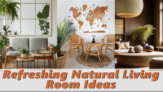 Wooden World Map Natural Living Room Ideas