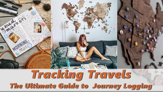 Wooden World Map Tracking Travels