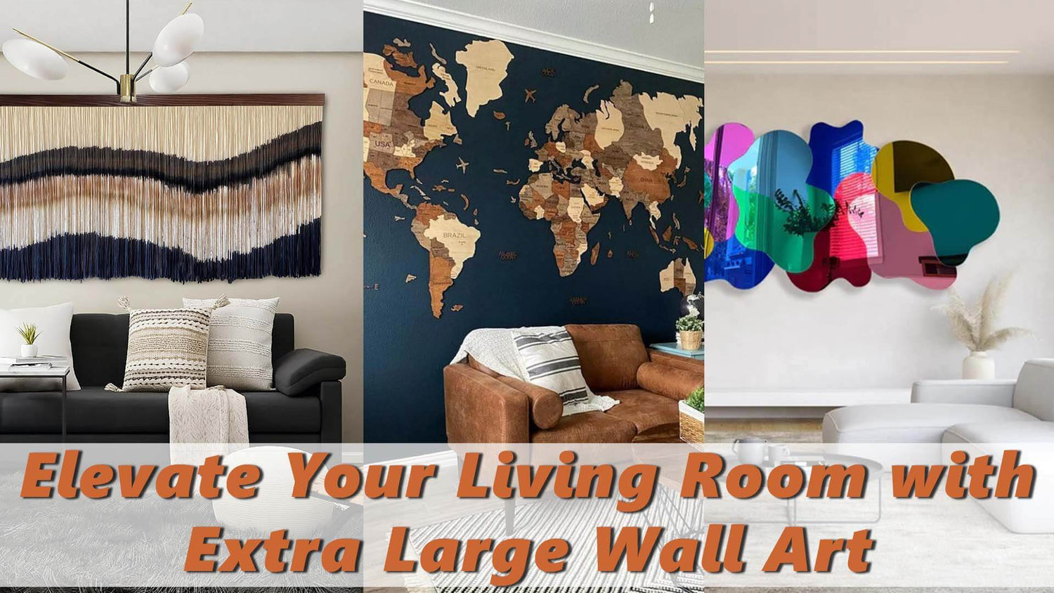 Elevate Your Living Room with Extra Large Wall Art – Wooden World Map