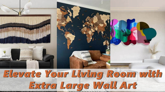 Wooden World Map Extra Large Wall Art Living Room