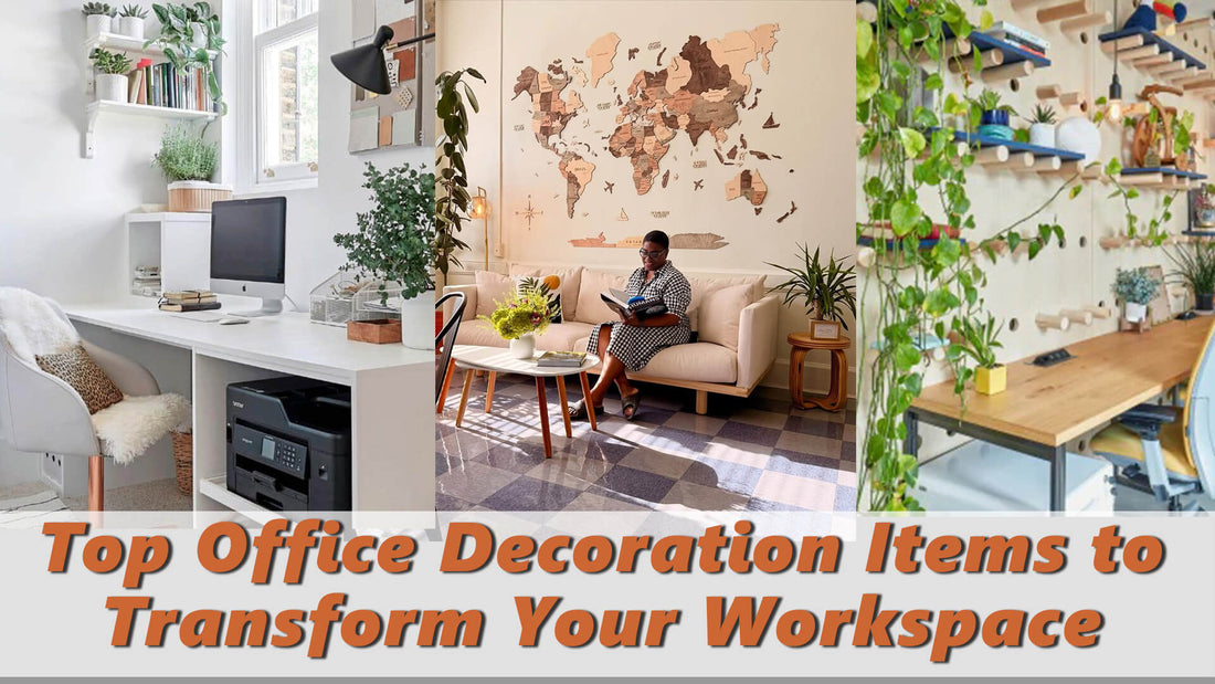 Wooden World Map Office Decoration Items
