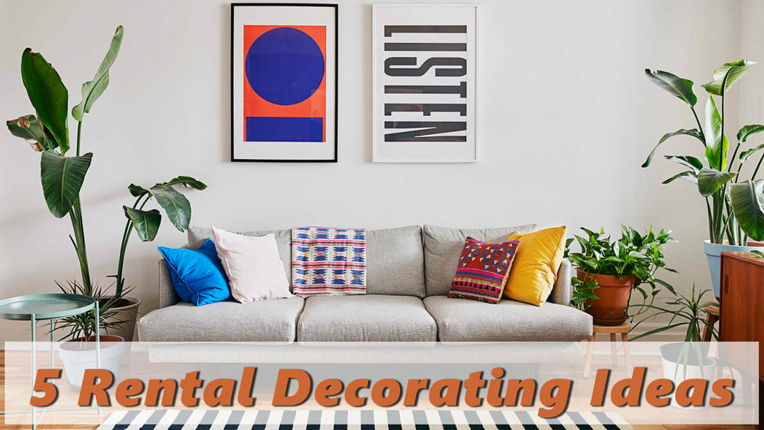 Rental decor ideas plants wall art furniture