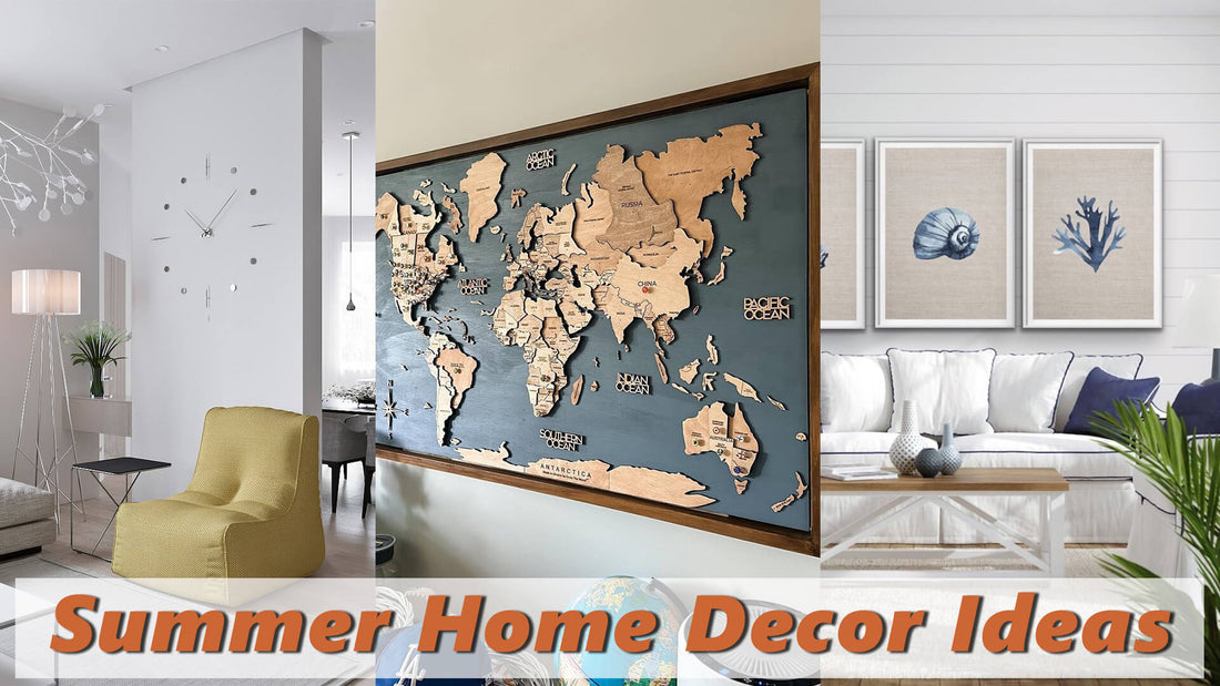 Wooden World Map Summer Home Decor Ideas