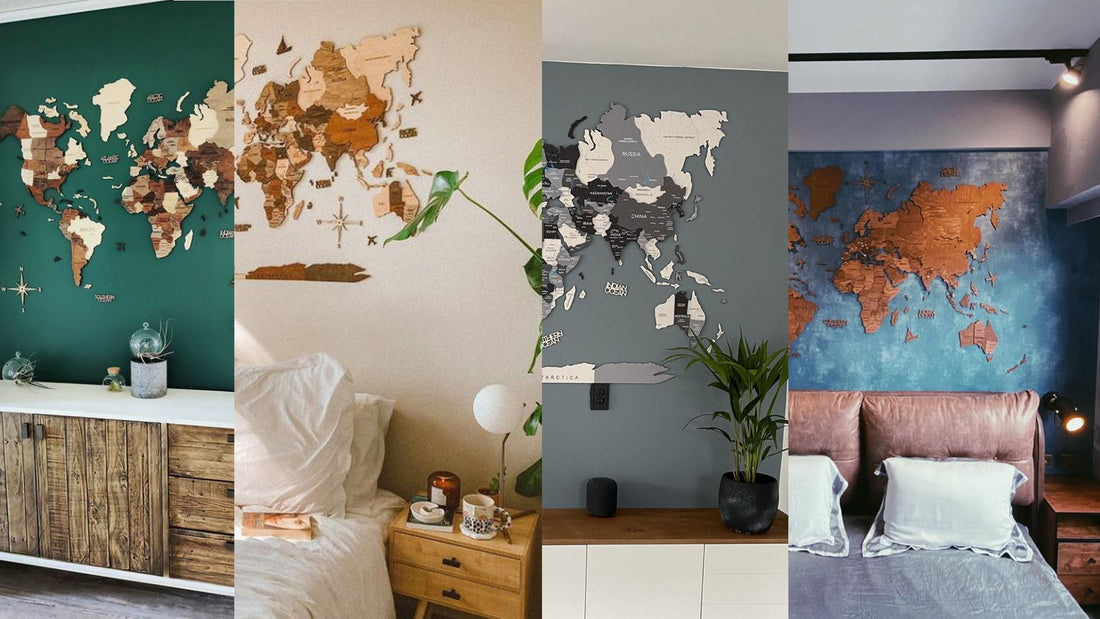 High contrast vs Matching colors | Wooden World Map