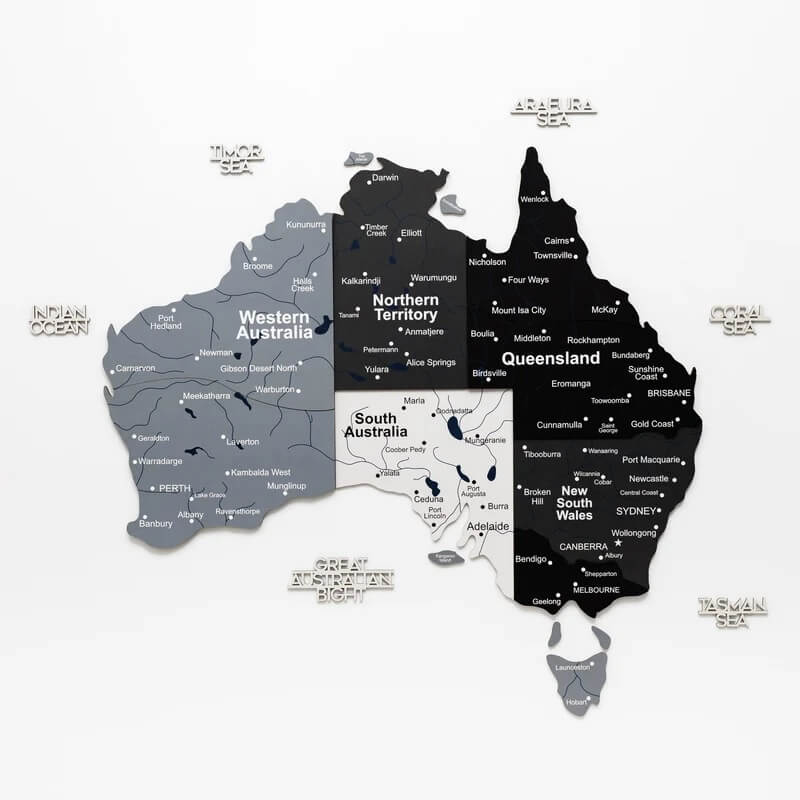 3D Wooden Map - Australia - Nordik