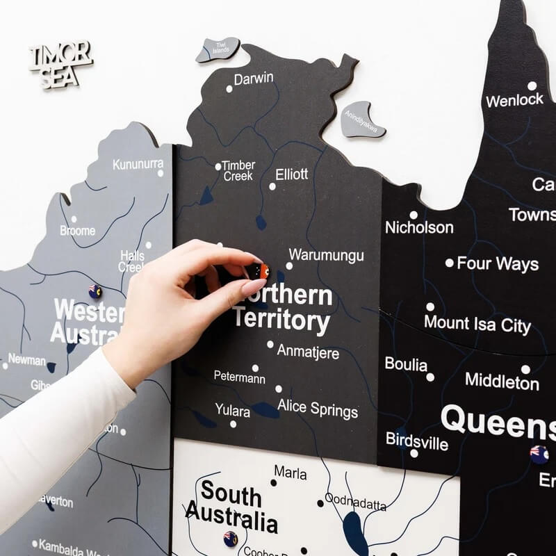 3D Wooden Map - Australia - Nordik