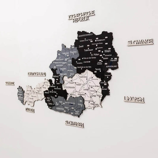 3D Wooden Map - Austria - Nordik