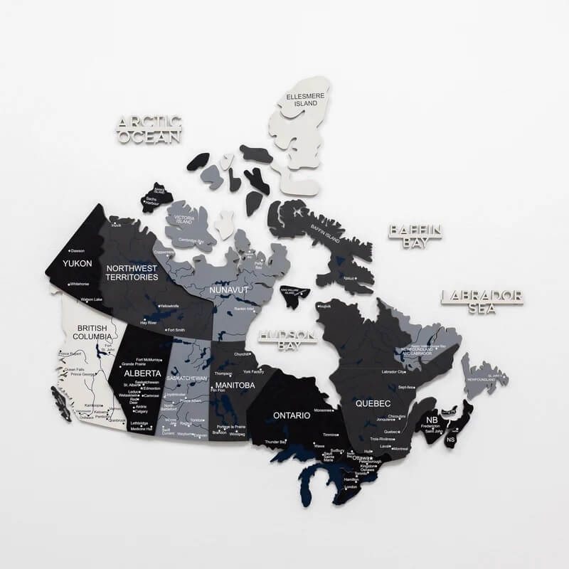 3D Wooden Map - Canada - Nordik