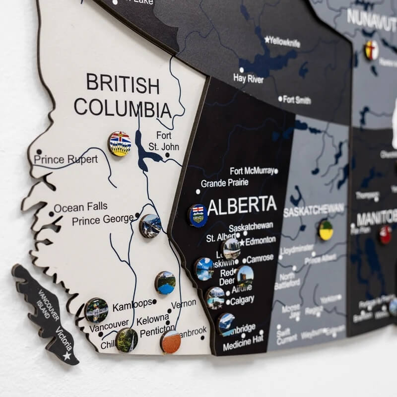 3D Wooden Map - Canada - Nordik