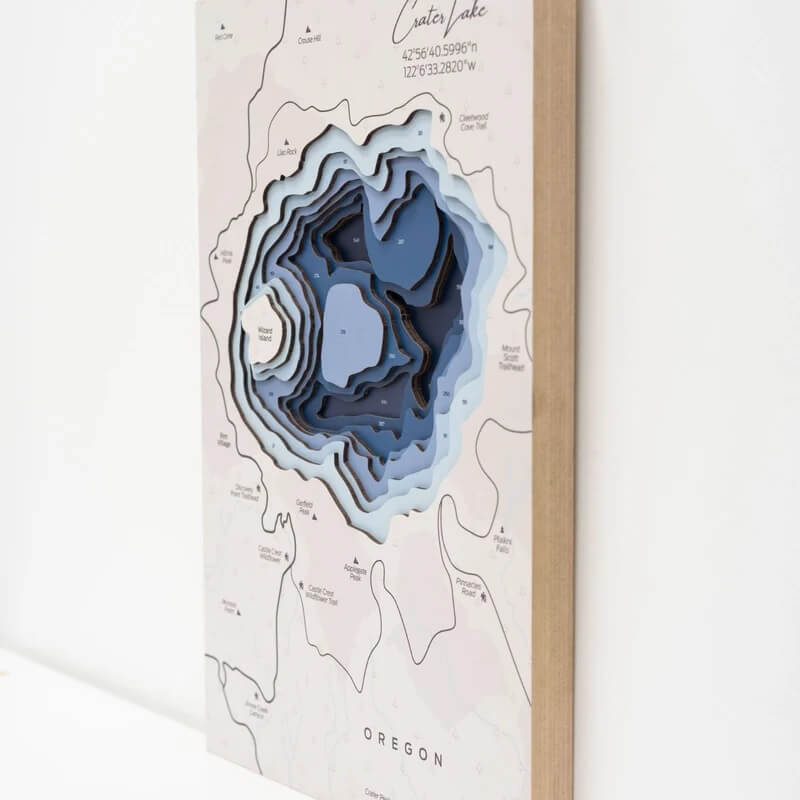3D Wooden Crater Lake