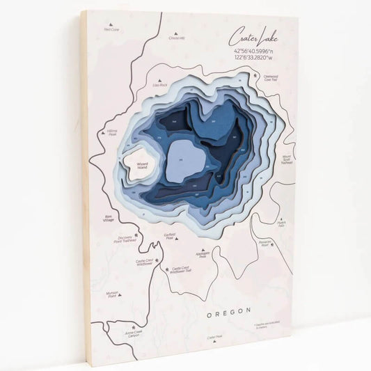 3D Wooden Crater Lake