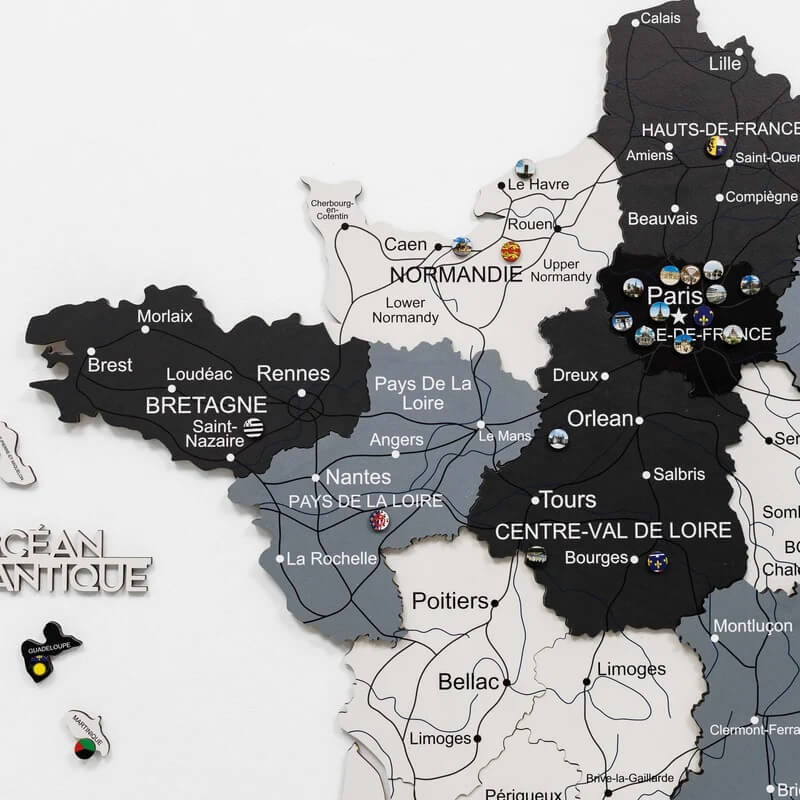 3D Wooden Map - France - Nordik