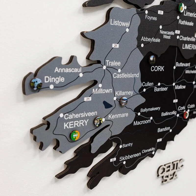 3D Wooden Map - Ireland- Nordik