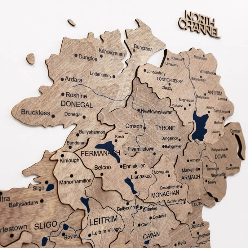 3D Wooden Map - Ireland- Terra