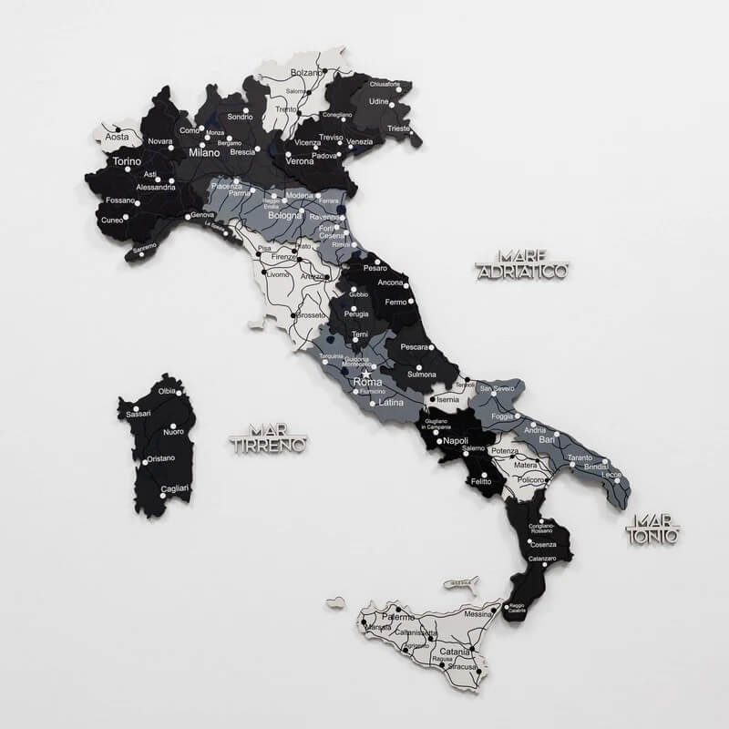 3D Wooden Map - Italy- Nordik