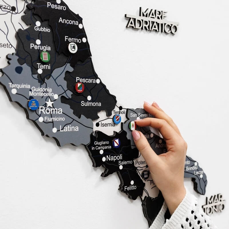 3D Wooden Map - Italy- Nordik