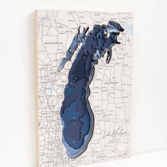 3D Wooden Lake Michigan