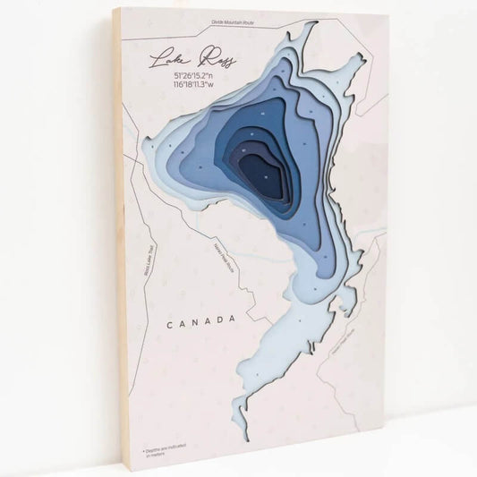 3D Wooden Lake Ross (Canada)