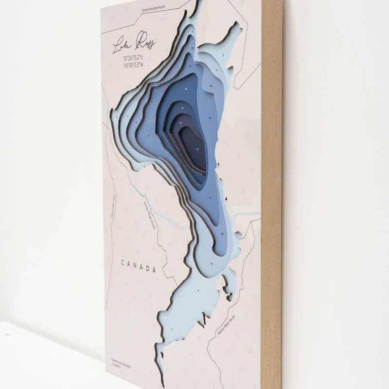 3D Wooden Lake Ross (Canada)