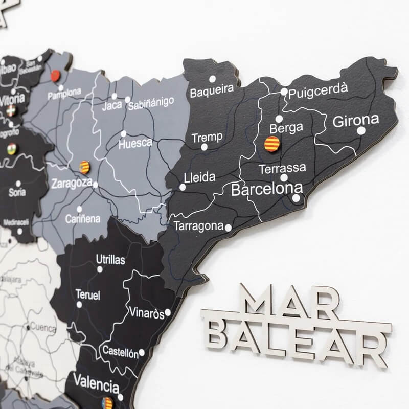 3D Wooden Map - Spain- Nordik