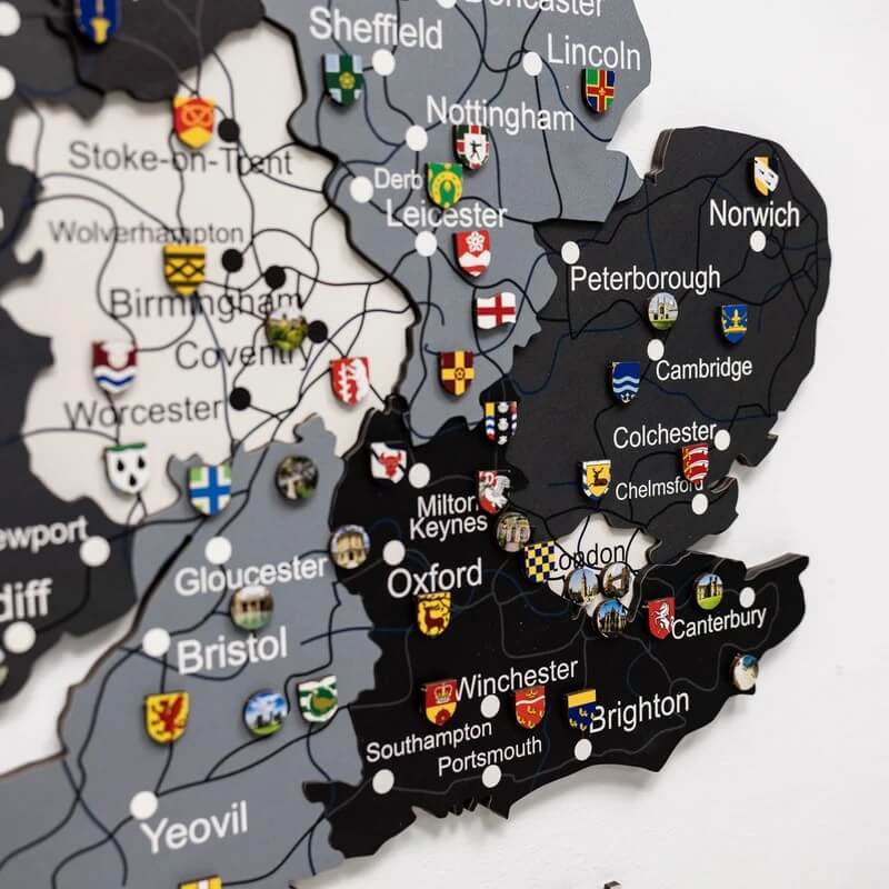 3D Wooden Map - United Kingdom - Nordik