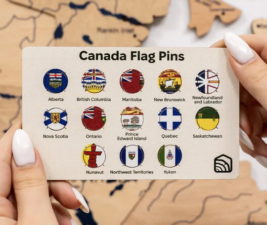 Canada Flag Marker for Your Wooden Map