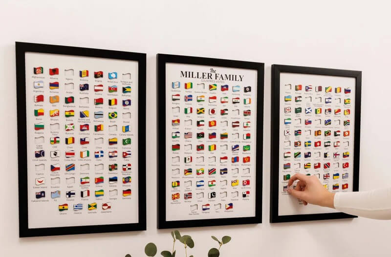 Framed Travel Counter - Around the World