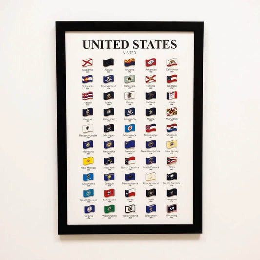 Framed Travel Counter - US States