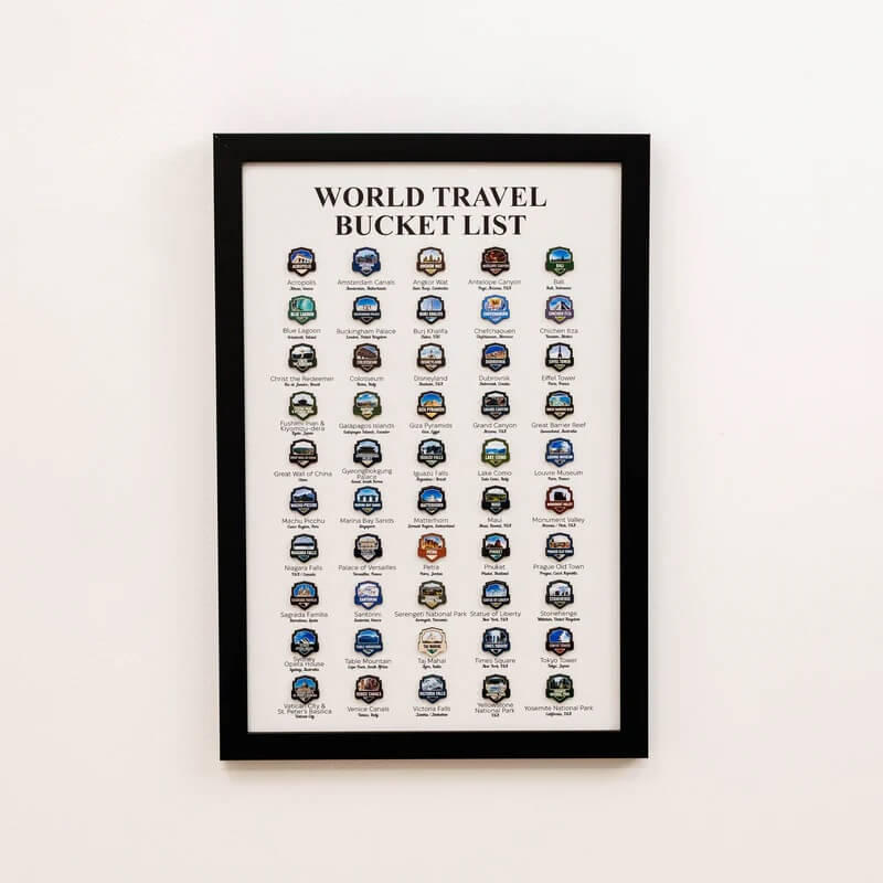 Framed Travel Counter - Sights of the World
