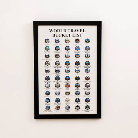 Framed Travel Counter - Sights of the World