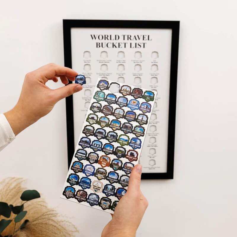 Framed Travel Counter - Sights of the World