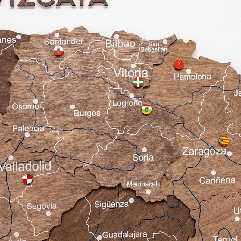 Spain Flag Marker for Your Wooden Map