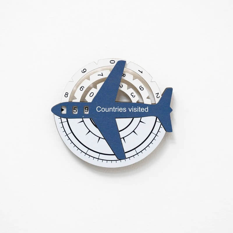 Wooden Plane Travel Counter