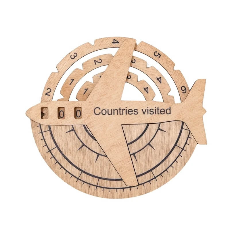 Wooden Plane Travel Counter