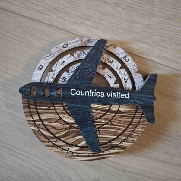 Wooden Plane Travel Counter