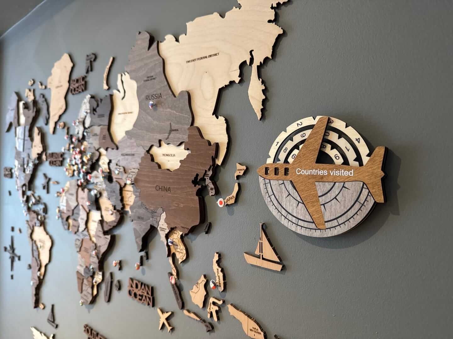 Wooden Plane Travel Counter