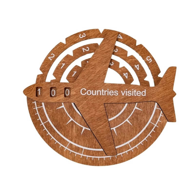 Wooden Plane Travel Counter